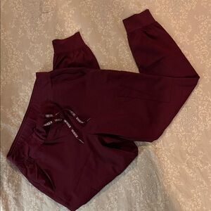 Med Couture Burgundy Jogger Pants